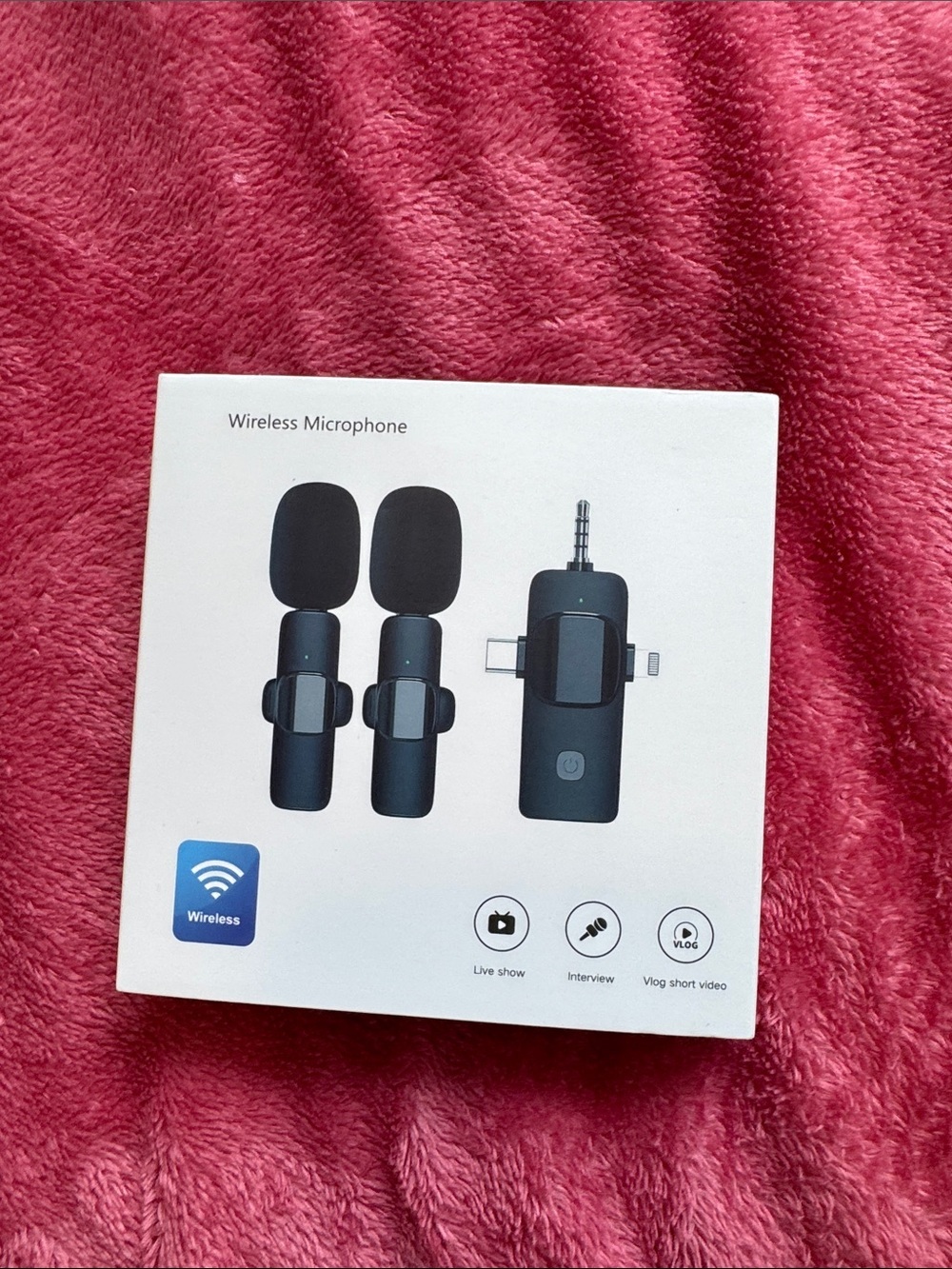 Wireless Lavalier Microphone Twin Set - Black